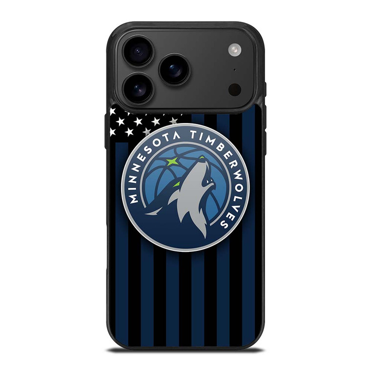 MINNESOTA TIMBERWOLVES NBA USA FLAG iPhone 17 Pro Max Case Cover