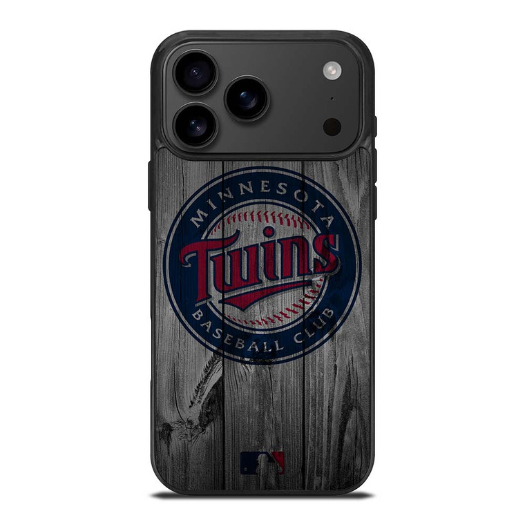 MINNESOTA TWINS BASEBALL MLB WOOD LOGO iPhone 17 Pro Max Case Cover