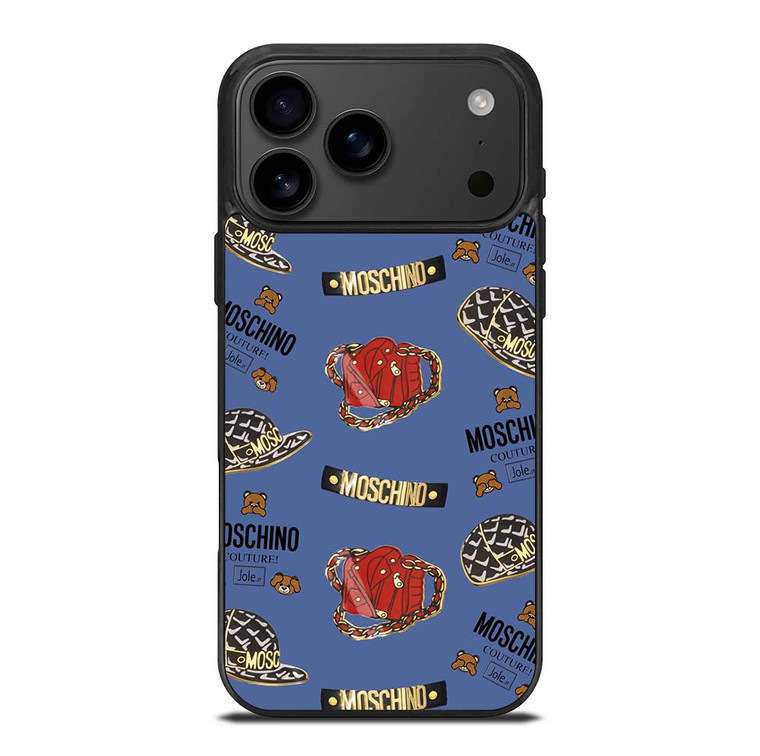 MOSCHINO BEAR COUTURE PATTERN iPhone 17 Pro Max Case Cover
