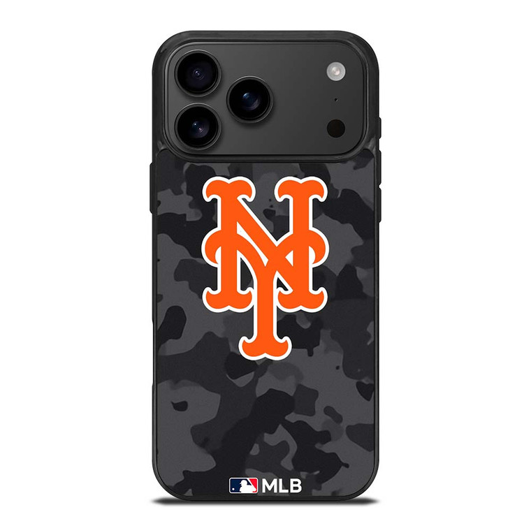 NEW YORK METS BASEBALL BLACK CAMO iPhone 17 Pro Max Case Cover