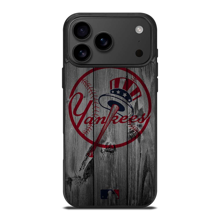 NEW YORK YANKEES BASEBALL MLB WOOD LOGO iPhone 17 Pro Max Case Cover