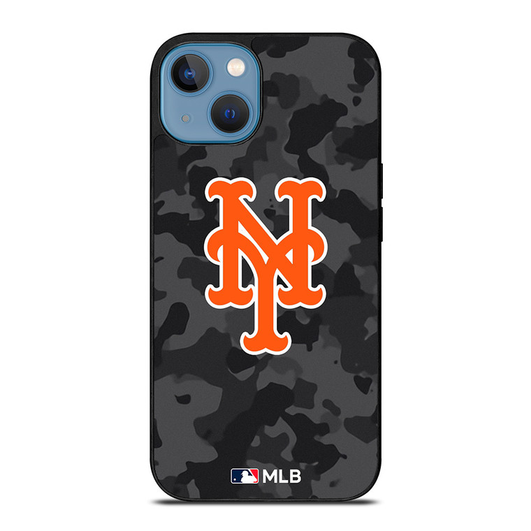 NEW YORK METS BASEBALL BLACK CAMO iPhone 13 Case Cover