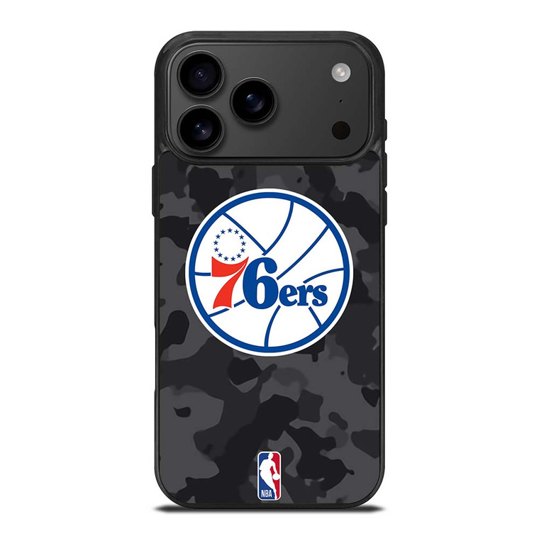 PHILADELPHIA 76ERS BLACK CAMO iPhone 17 Pro Max Case Cover