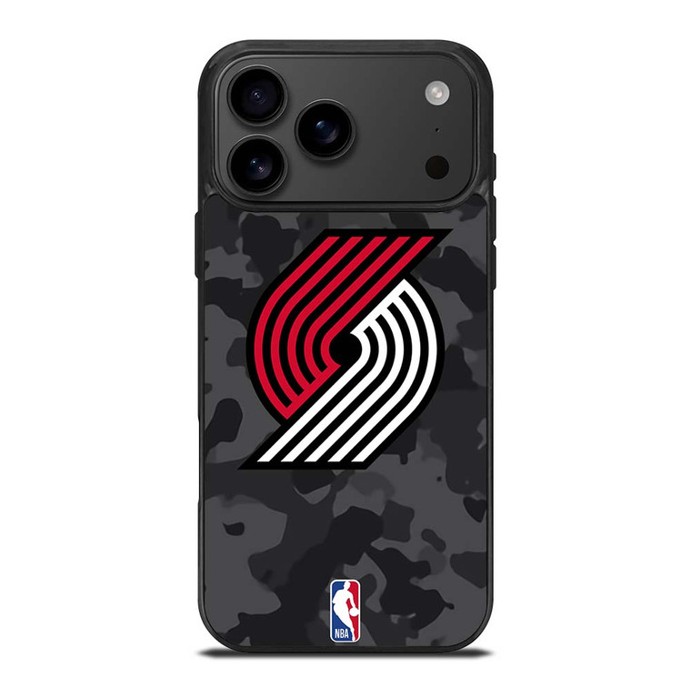 PORTLAND TRAIL BLAZERS BLACK CAMO iPhone 17 Pro Max Case Cover