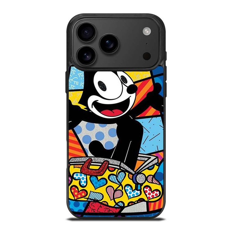ROMERO BRITTO FELIX THE CAT ART iPhone 17 Pro Max Case Cover
