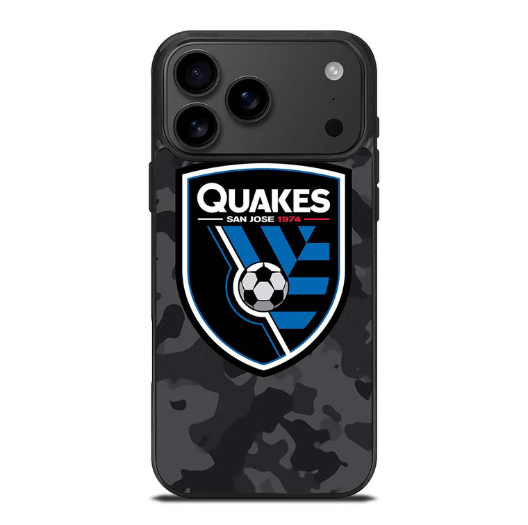 SAN JOSE EARTHQUAKES MLS BLACK CAMO iPhone 17 Pro Max Case Cover