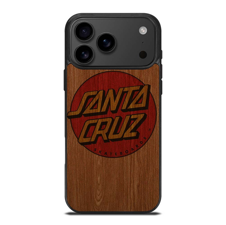 SANTA CRUZ SKATEBOARD WOODEN LOGO iPhone 17 Pro Max Case Cover