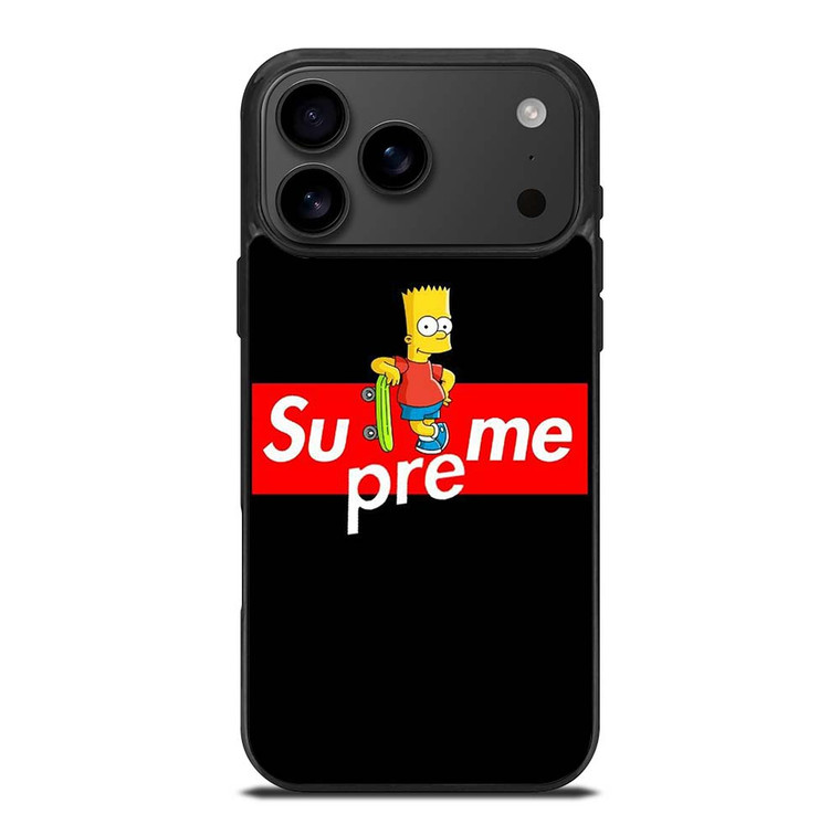 SUPREME BART SIMPSONS SKATEABOARD iPhone 17 Pro Max Case Cover