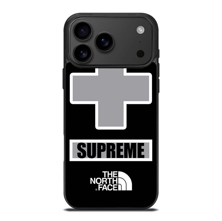 SUPREME X THE NORTH FACE GREY iPhone 17 Pro Max Case Cover