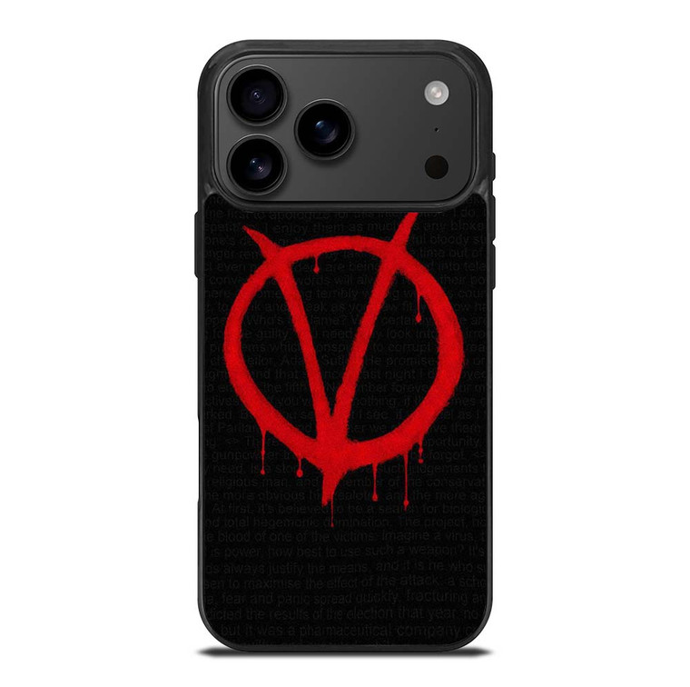 V FOR VENDETTA SYMBOL iPhone 17 Pro Max Case Cover