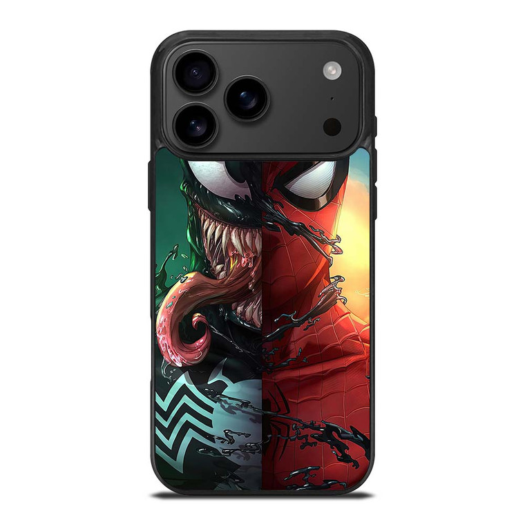VENOM V SPIDERMAN FACE SUPERHERO MARVEL COMICS iPhone 17 Pro Max Case Cover