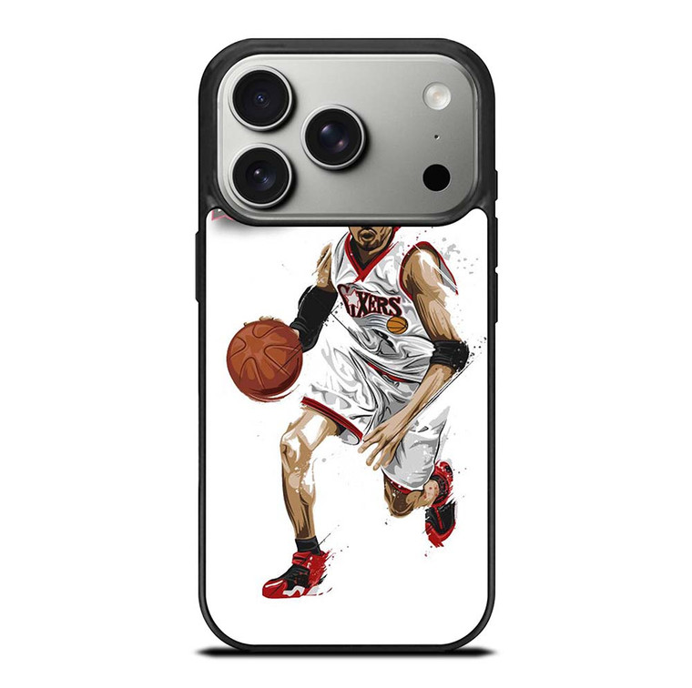 ALLEN IVERSON SIXERS NBA BASKETBALL iPhone 17 Pro Case Cover