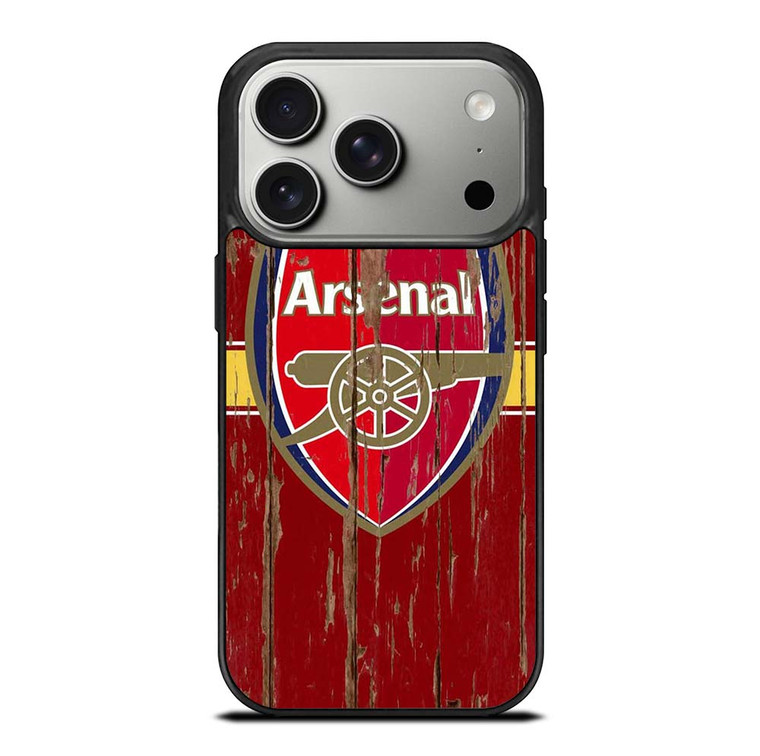 ARSENAL FC WOODEN LOGO iPhone 17 Pro Case Cover