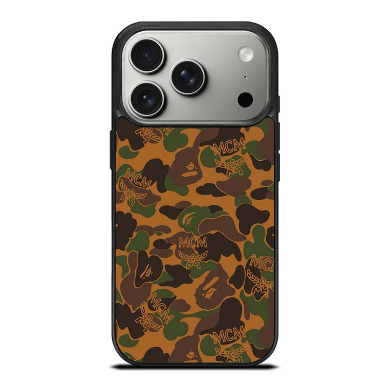 BAPE X MCM WORLDWIDE iPhone 17 Pro Case Cover