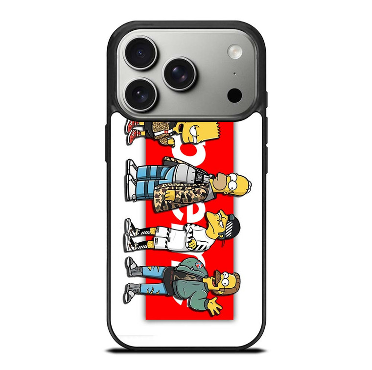 BART SIMPSON X SUPREME LOGO iPhone 17 Pro Case Cover