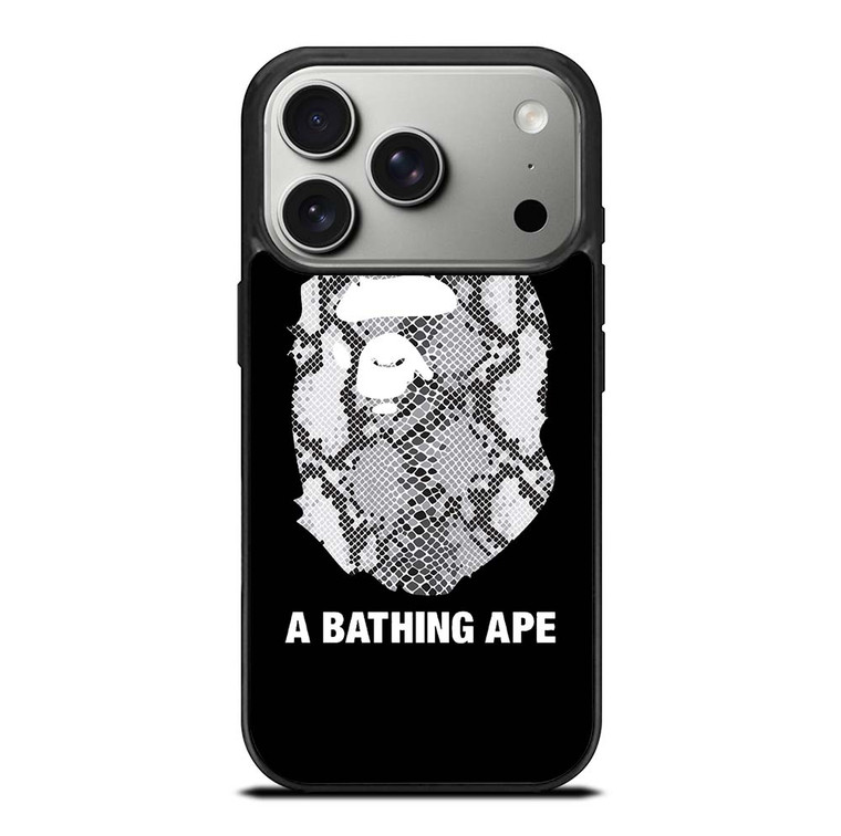 BATHING APE SNAKE SKIN iPhone 17 Pro Case Cover