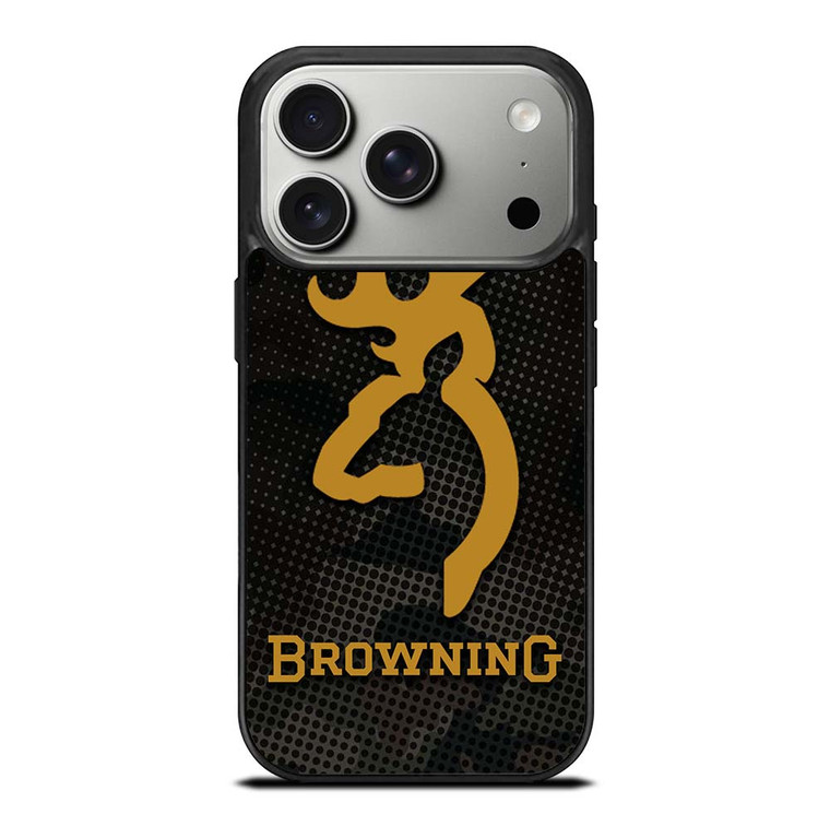BROWNING ARMS CAMO CARBON iPhone 17 Pro Case Cover
