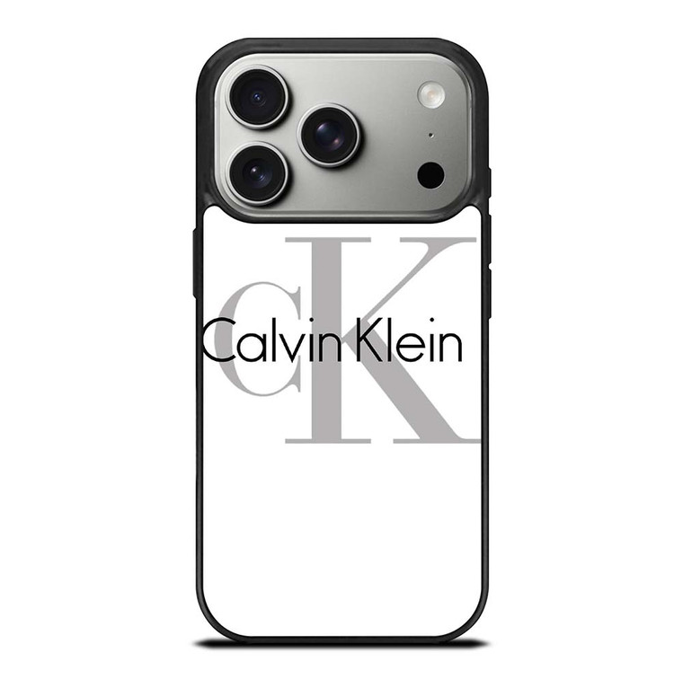 CALVIN KLEIN WHITE LOGO iPhone 17 Pro Case Cover