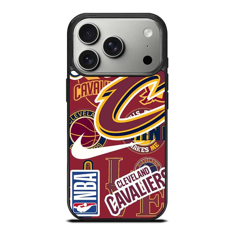 CLEVELAND CAVALIERS NBA STICKER BOMB iPhone 17 Pro Case Cover