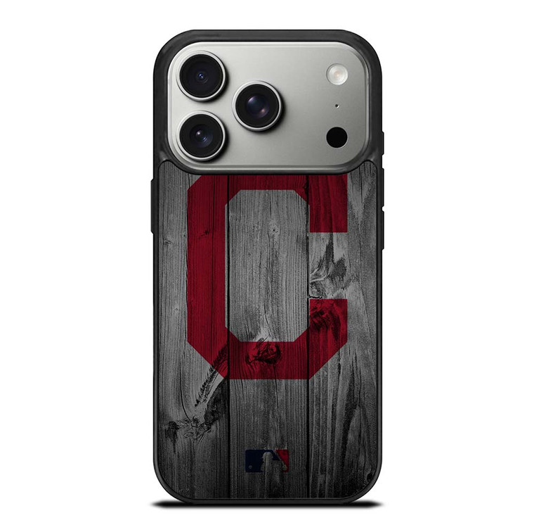 CLEVELAND GUARDIANS BASEBALL MLB WOOD LOGO iPhone 17 Pro Case Cover