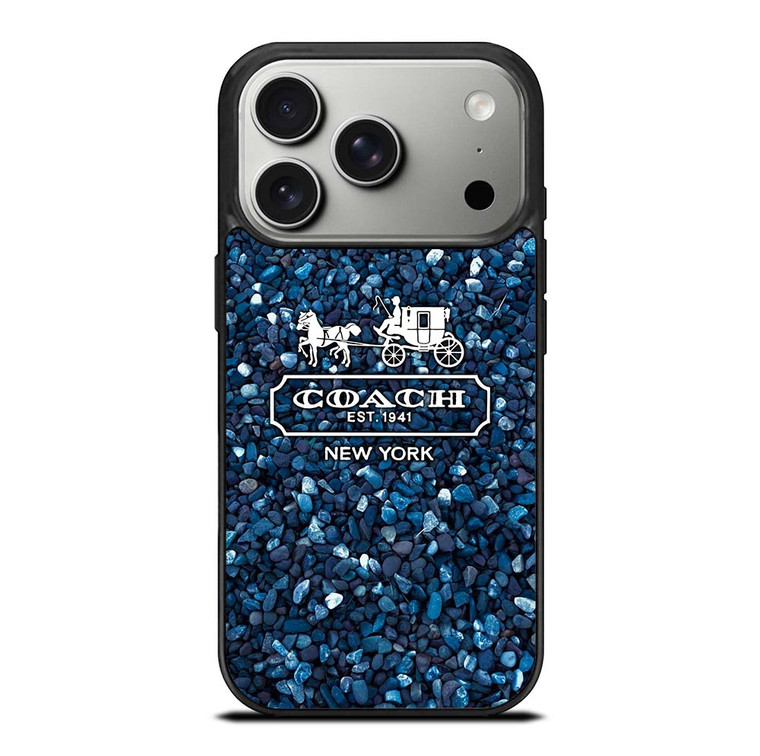 COACH NEW YORK BLUE STONE iPhone 17 Pro Case Cover