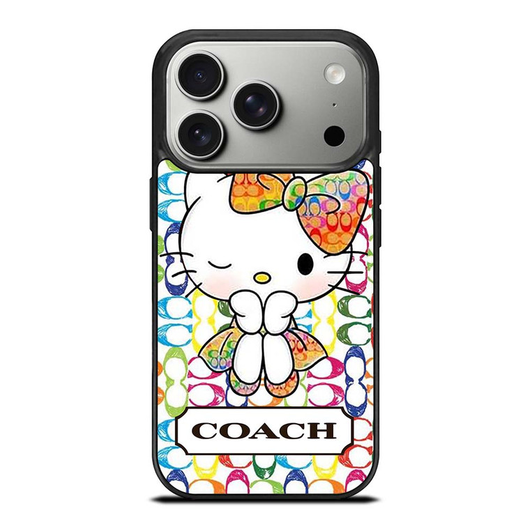 COACH NEW YORK LOGO CUTE HELLO KITTY iPhone 17 Pro Case Cover