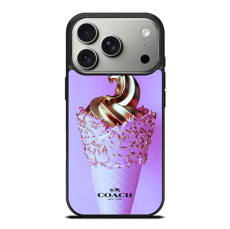 COACH NEW YORK LOGO GOLDEN ICE CREAM ICON iPhone 17 Pro Case Cover