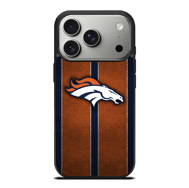 DENVER BRONCOS NFL METAL STRIPE iPhone 17 Pro Case Cover