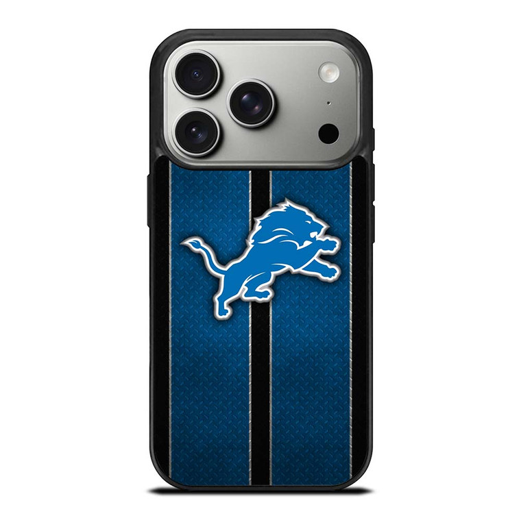 DETROIT LIONS NFL METAL STRIPE iPhone 17 Pro Case Cover