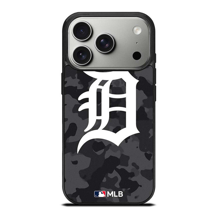 DETROIT TIGERS BASEBALL BLACK CAMO iPhone 17 Pro Case Cover