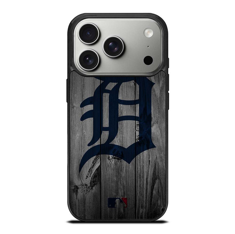 DETROIT TIGERS BASEBALL MLB WOOD LOGO iPhone 17 Pro Case Cover
