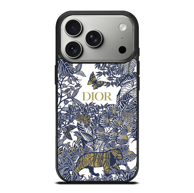 DIOR FLORAL BLUE iPhone 17 Pro Case Cover
