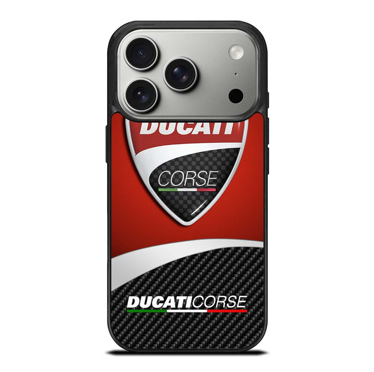 DUCATI CORSE LOGO CARBON iPhone 17 Pro Case Cover