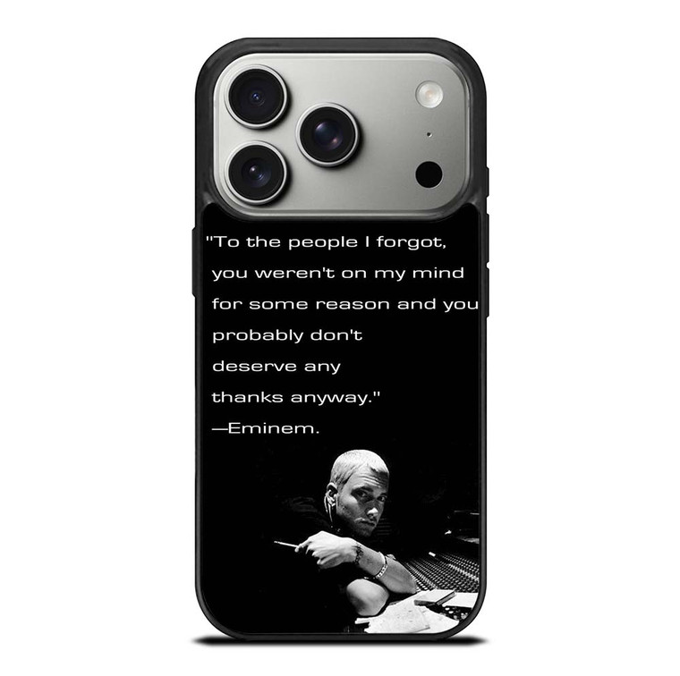 EMINEM RAPPER QUOTES 2 iPhone 17 Pro Case Cover