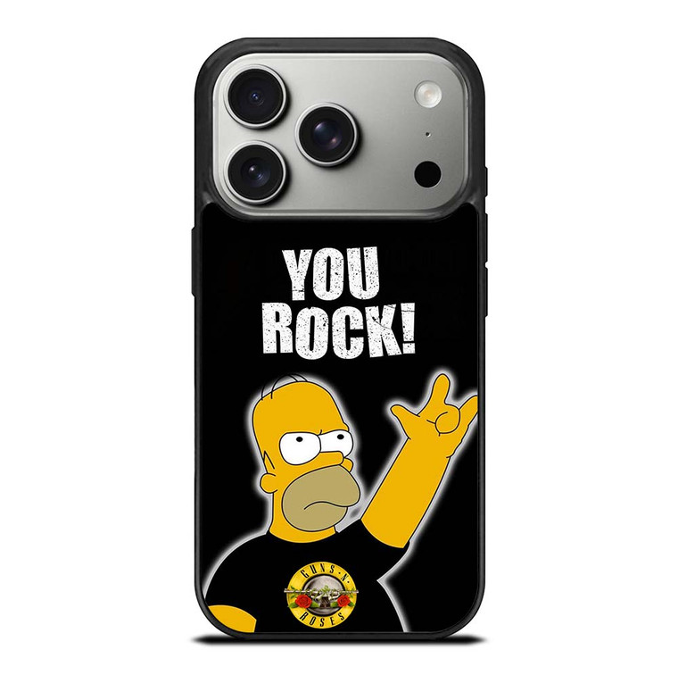 GUNS N ROSES ROCK HOMER SIMPSONS iPhone 17 Pro Case Cover