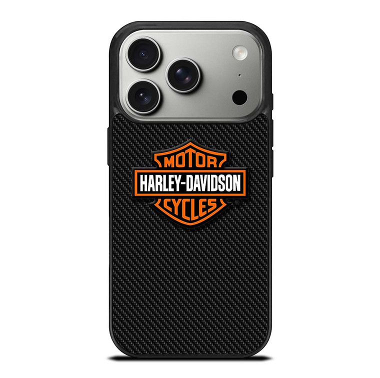 HARLEY DAVIDSON MOTORCYCLES LOGO CARBON iPhone 17 Pro Case Cover