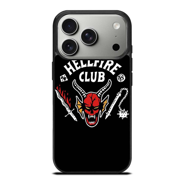 HELLFIRE CLUB STRANGER THINGS BLACK iPhone 17 Pro Case Cover