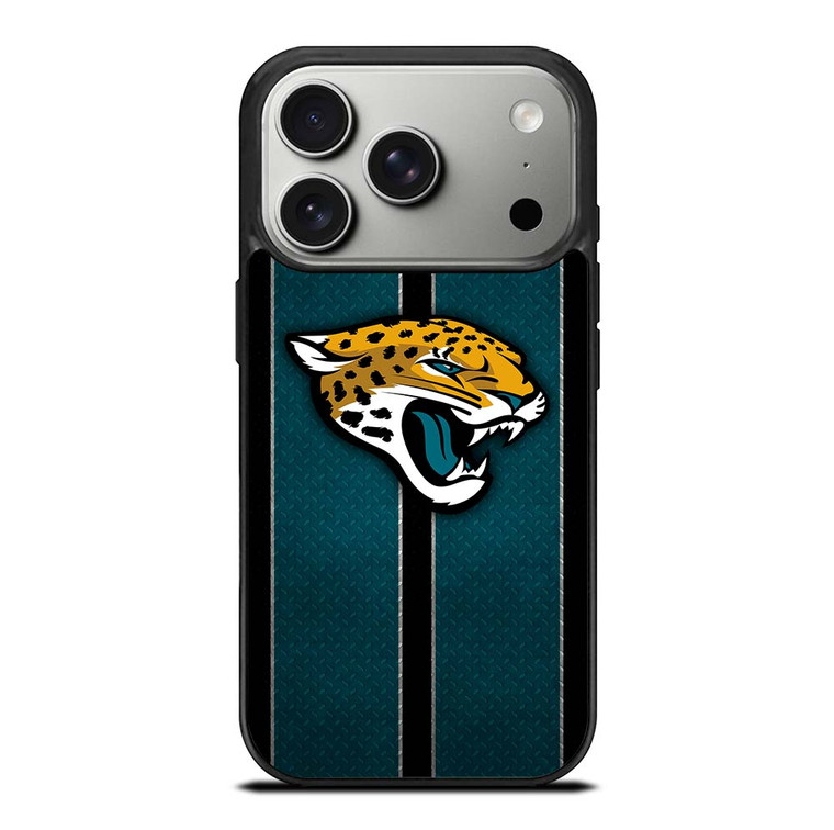 JACKSONVILLE JAGUARS NFL METAL STRIPE iPhone 17 Pro Case Cover