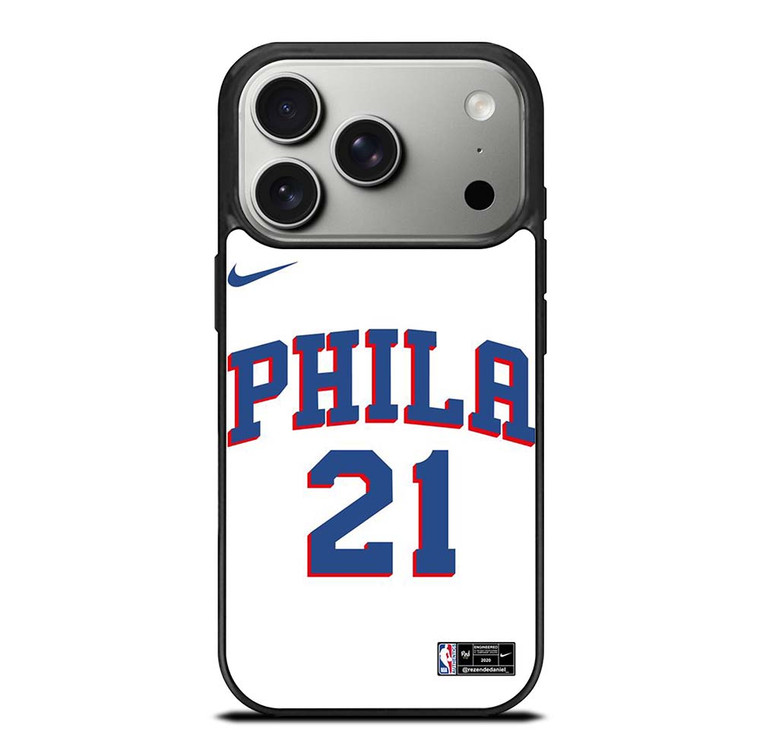 JOEL EMBIID PHILADELPHIA SIXERS KIT iPhone 17 Pro Case Cover