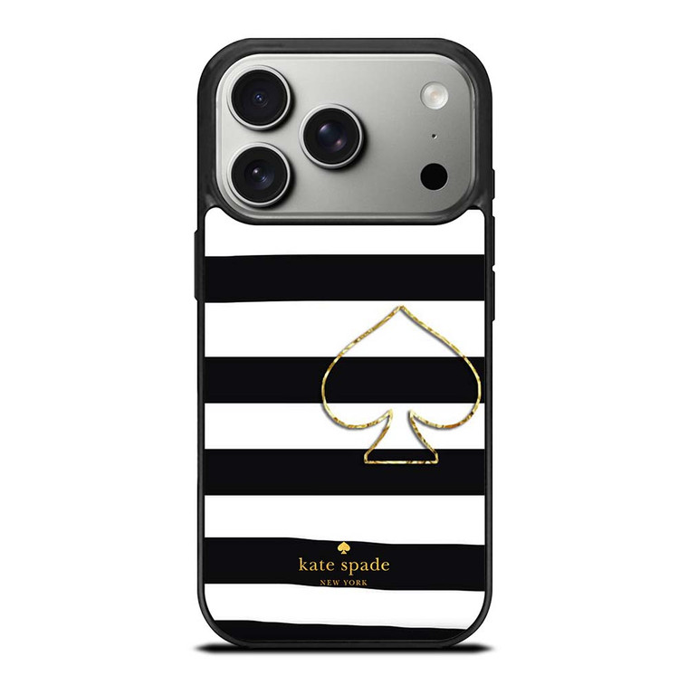 KATE SPADE NEW YORK BLACK STRIPES iPhone 17 Pro Case Cover