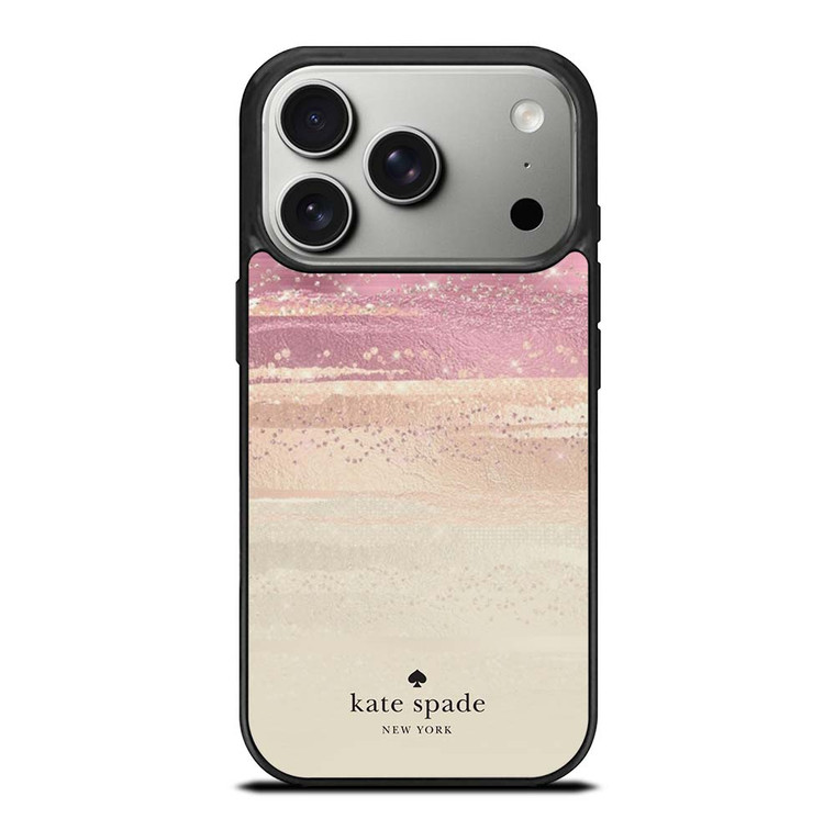 KATE SPADE NEW YORK ROSE GOLD GLITTER iPhone 17 Pro Case Cover