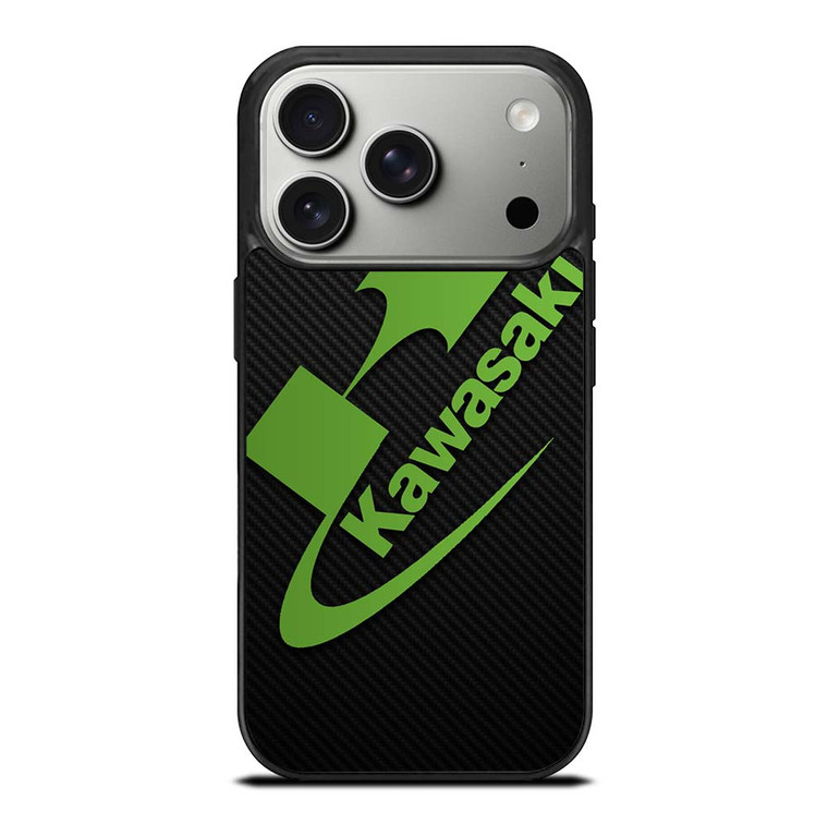 KAWASAKI MOTOR LOGO CARBON iPhone 17 Pro Case Cover