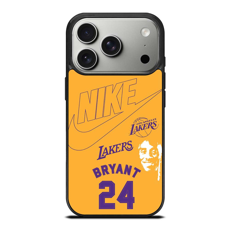 KOBER BRYANT LAKERS NIKE YELLOW iPhone 17 Pro Case Cover