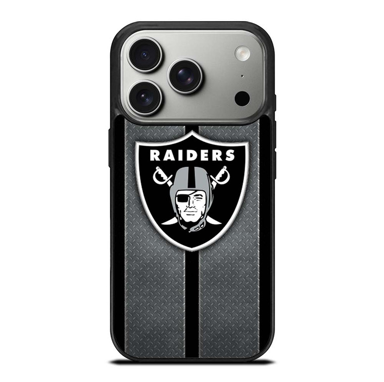 LAS VEGAS RAIDERS NFL METAL STRIPE iPhone 17 Pro Case Cover