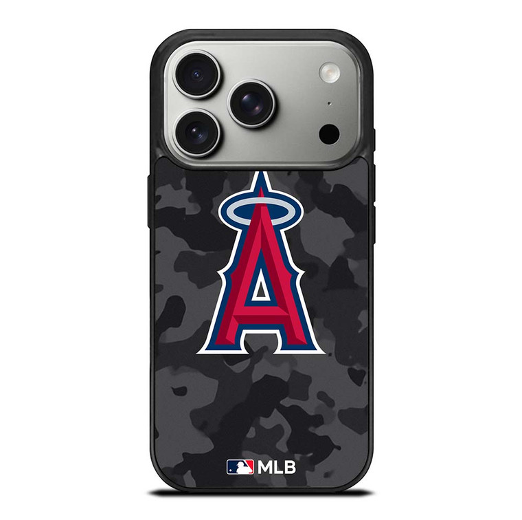 LOS ANGELES ANGELS BASEBALL BLACK CAMO iPhone 17 Pro Case Cover