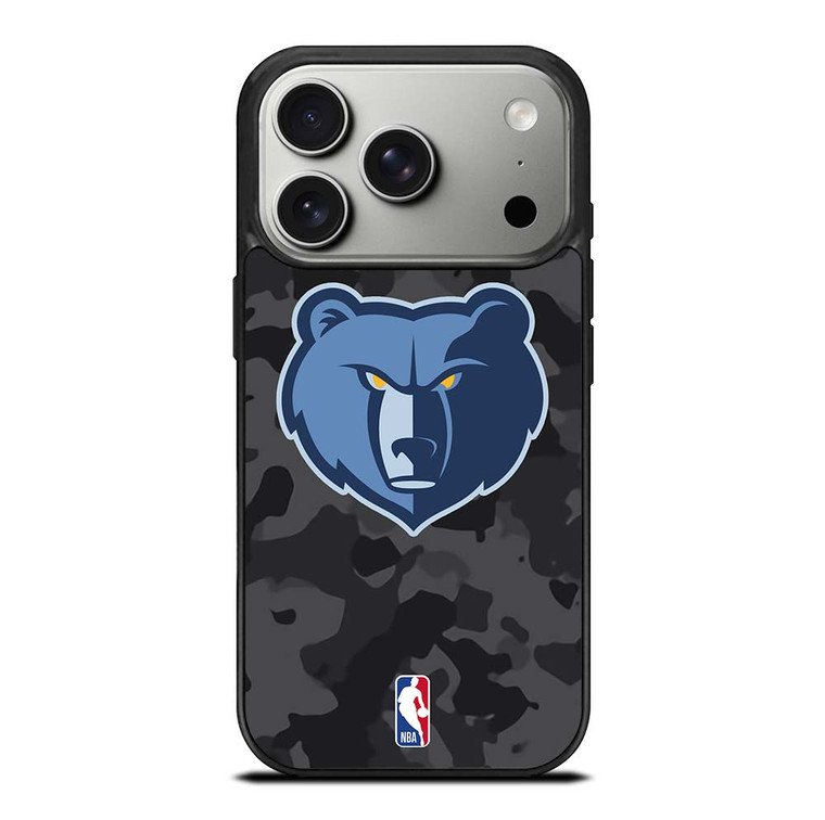 MEMPHIS GRIZZLIES BLACK CAMO iPhone 17 Pro Case Cover