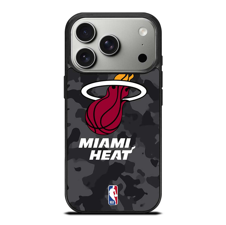 MIAMI HEAT BLACK CAMO iPhone 17 Pro Case Cover