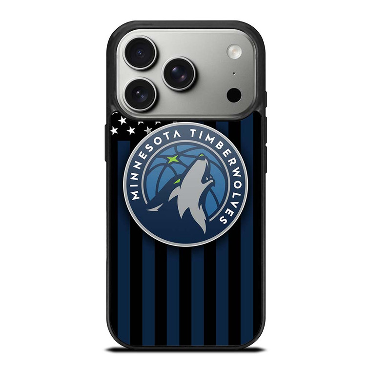 MINNESOTA TIMBERWOLVES NBA USA FLAG iPhone 17 Pro Case Cover