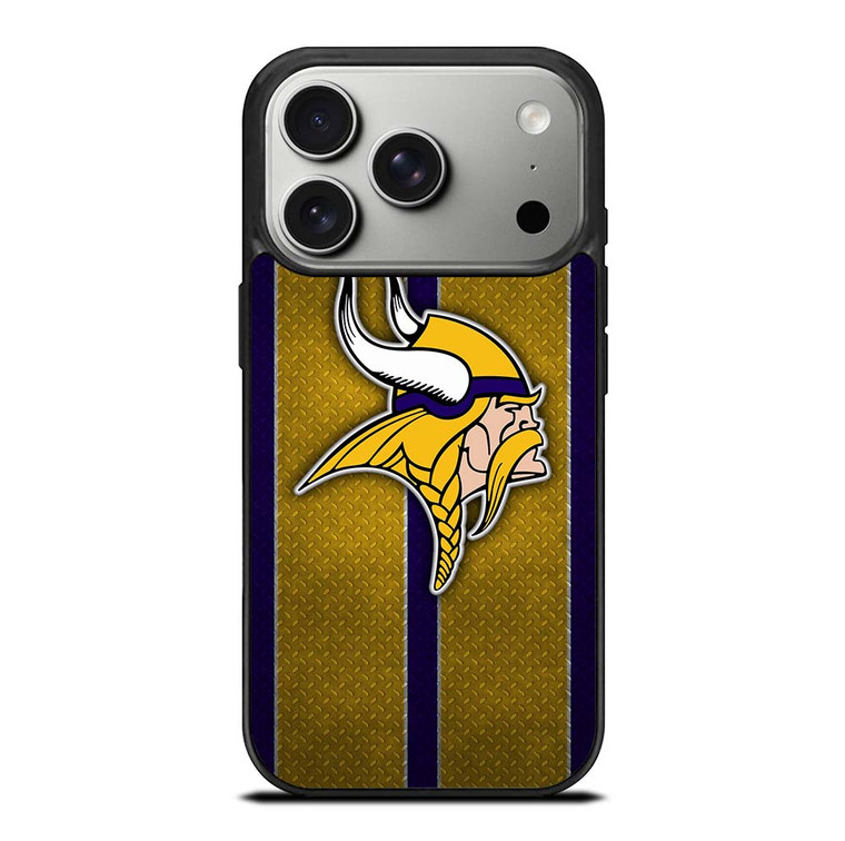 MINNESOTA VIKINGS NFL METAL STRIPE iPhone 17 Pro Case Cover