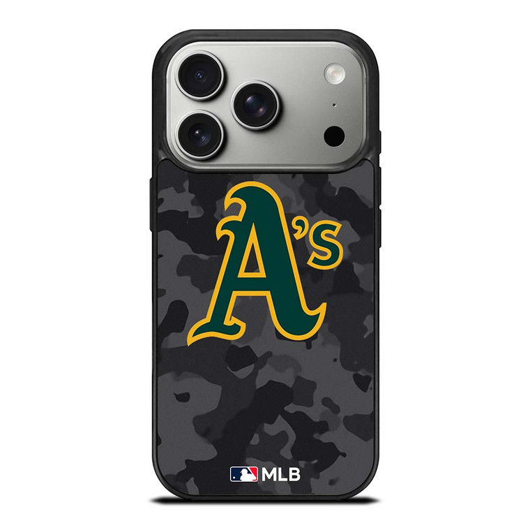 OAKLAND ATHLETICS BASEBALL BLACK CAMO iPhone 17 Pro Case Cover